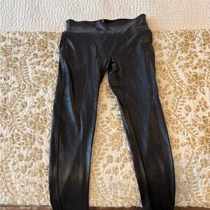 SPANX Black “Leather” Leggings